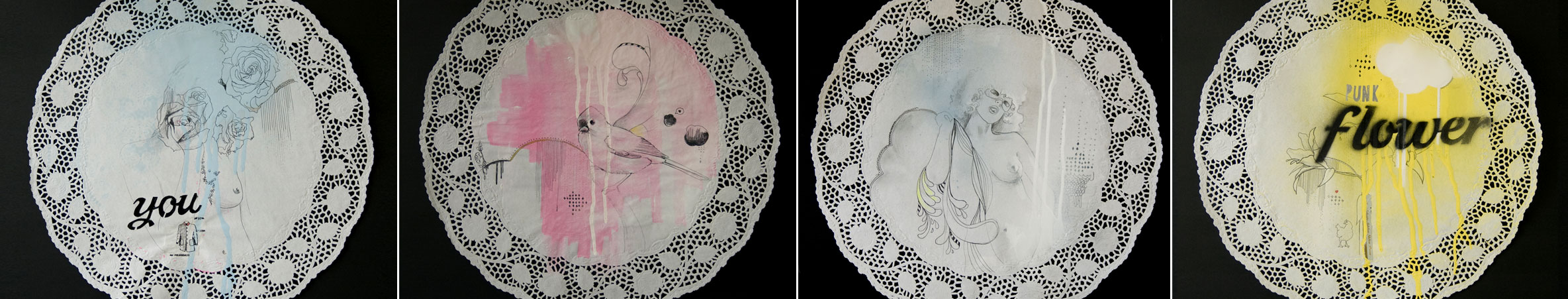 / DIBUJO. TÃ‰CNICA MIXTA SOBRE BLONDAS DE PAPEL