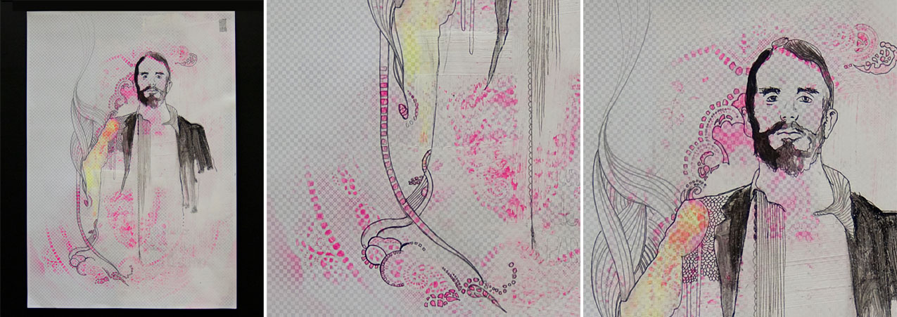 / EXPOSICIÃ“N PLAY WITH FIRE. DIBUJOS. TÃ‰CNICA MIXTA SOBRE PAPEL