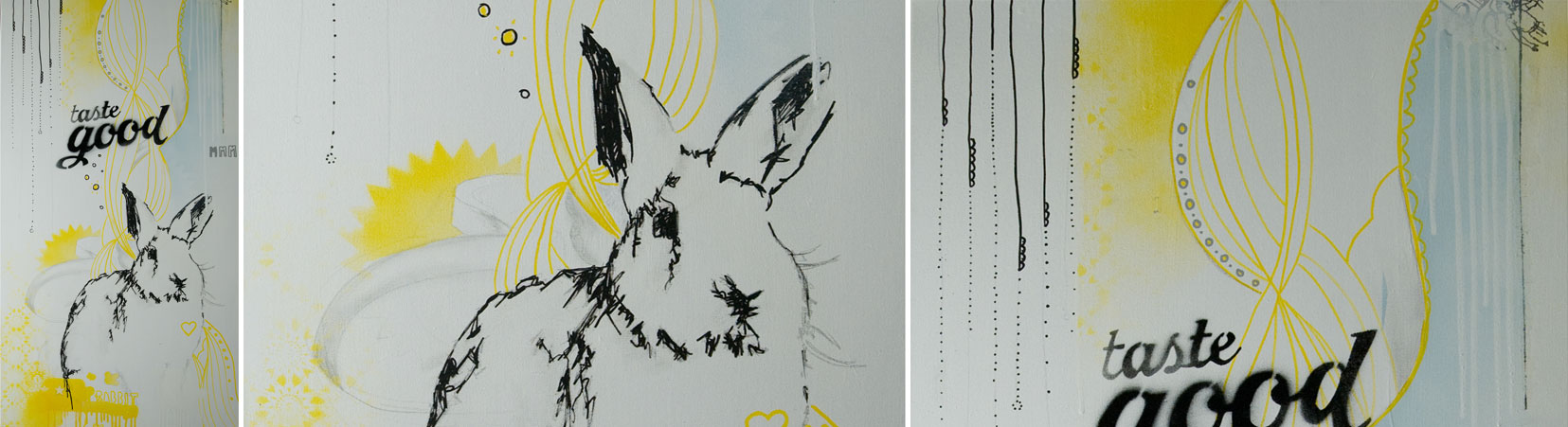 / EXPOSICIÃ“N PLAY WITH FIRE. TASTE GOOD. TÃ‰CNICA MIXTA SOBRE LIENZO