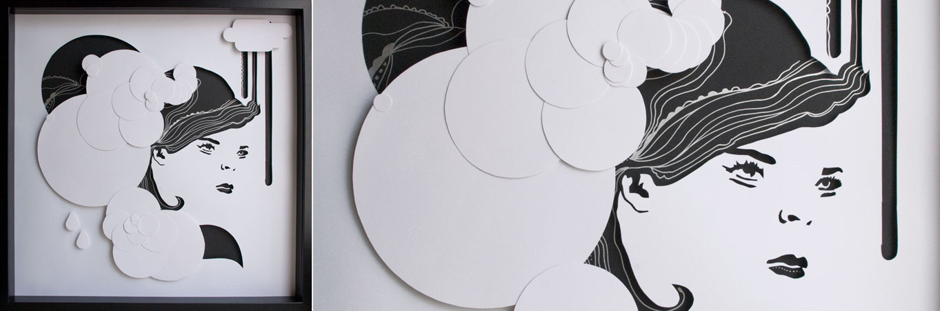 AMARGO FEBRERO. TINTA Y PAPEL SOBRE PAPEL. 50 X 50 CM