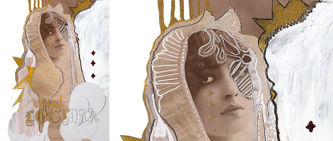 SWEET LOCURA. TÃ‰CNICA MIXTA SOBRE PAPEL FOTOGRÃFICO 15 X 20 CM